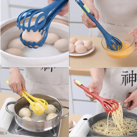Multifunctional  Pasta Tongs Food Clips Mixer Manual Stirrer  Cream Bake Tool